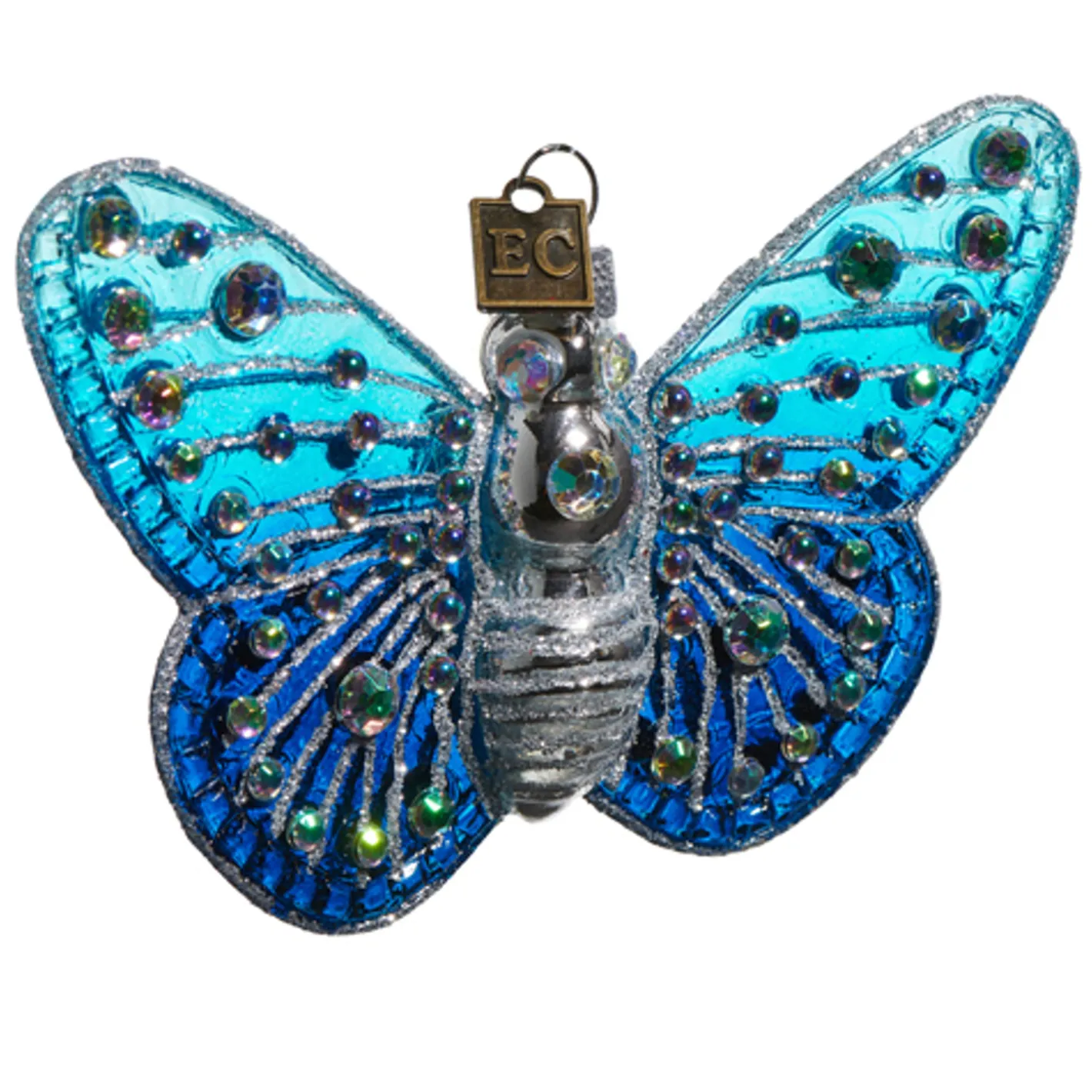 Raz Imports Raz Eric Cortina 4.5" Pink or Blue Fantasy Butterfly Glass Christmas Ornament New