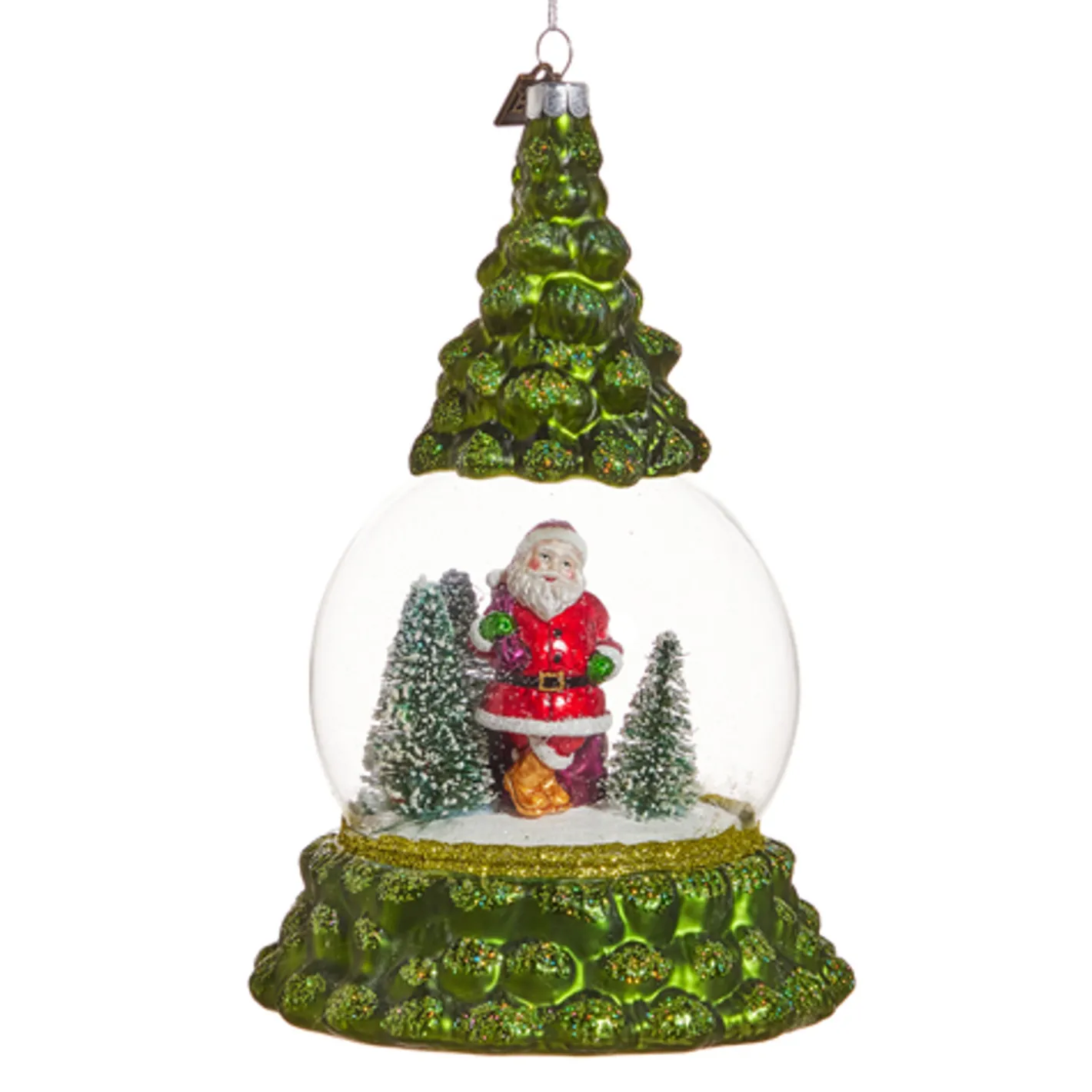 Raz Imports Raz Eric Cortina 7.25" Santa in the Forest Glass Christmas Ornament 4553109 Best
