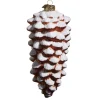 Raz Imports Raz Eric Cortina 8" Snowy Brown Pinecone Glass Christmas Ornament 4553116 Online