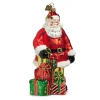 Raz Imports Raz Eric Cortina 6.5" Special Delivery Santa Glass Christmas Ornament 4453161 Sale