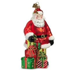 Raz Imports Raz Eric Cortina 6.5" Special Delivery Santa Glass Christmas Ornament 4453161 Sale