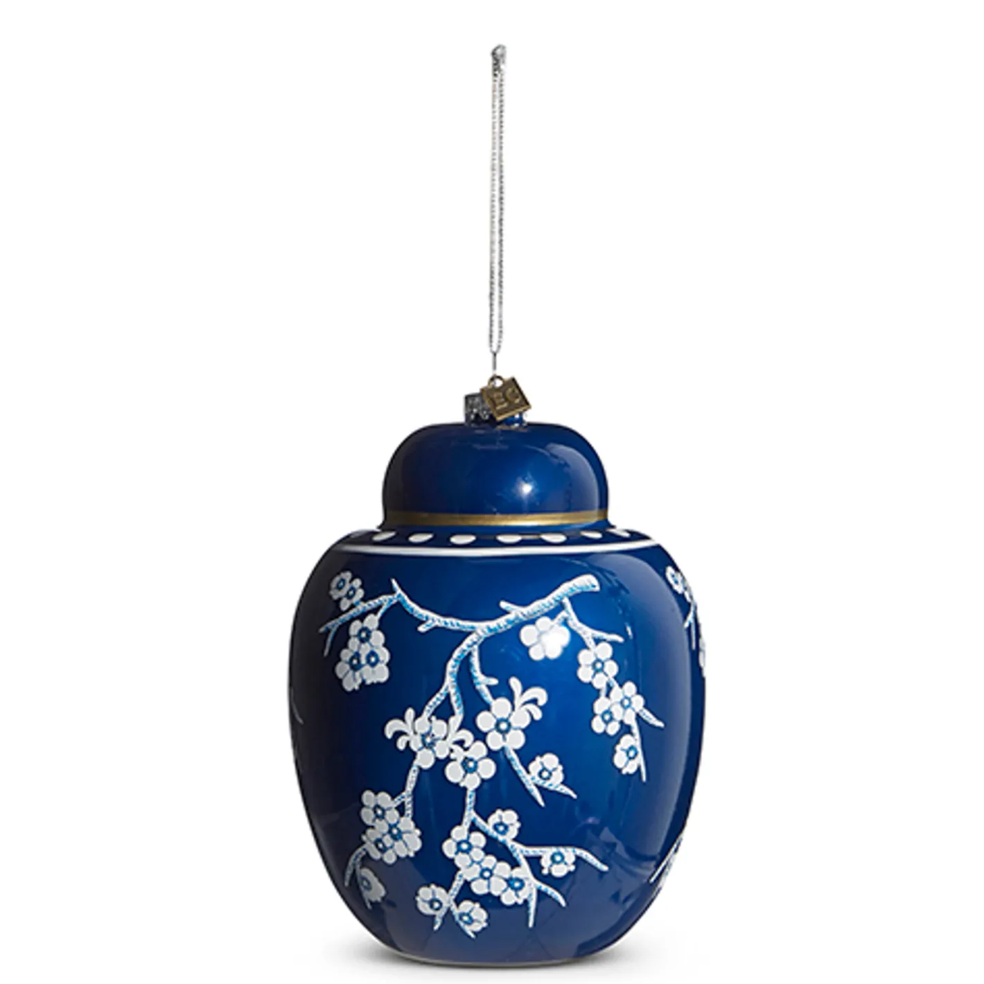 Raz Imports Raz Eric Cortina Large 6.5" Dark Blue Ginger Jar Glass Christmas Ornament 4353180 Best