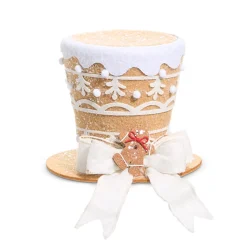 Raz Imports Raz Gingerbread Top Hat Christmas Decoration