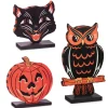 Raz Imports Raz Jack O Lantern, Scaredy Cat, or Owl Block Cut Out Standing Halloween Sign Outlet