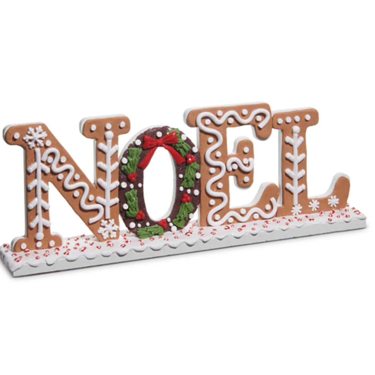 Raz Imports Raz JOY or NOEL Gingerbread Christmas Sign New