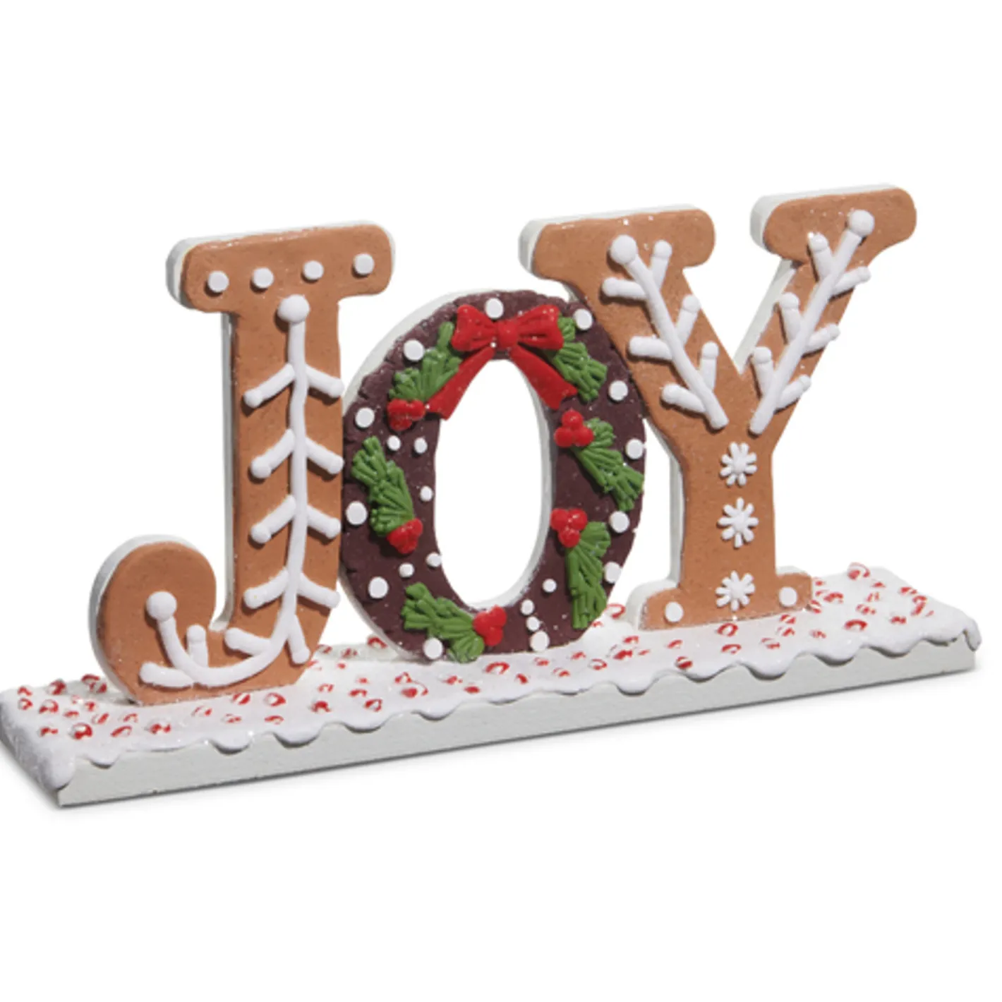 Raz Imports Raz JOY or NOEL Gingerbread Christmas Sign New