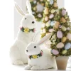 Raz Imports Raz Large White Sisal Bunnies Easter Figures Set of 2 4303437 Hot