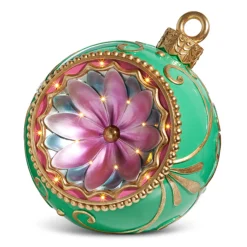 Raz Imports Raz Large Retro Reflector Ornament Lighted Christmas Decoration Sale