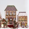 Raz Imports Raz Lighted Chocolate Frosted Gingerbread House Christmas Decoration Hot