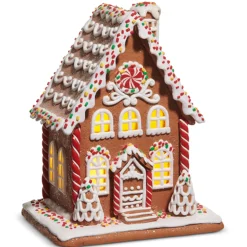 Raz Imports Raz Lighted Sprinkle Gingerbread House Christmas Decoration