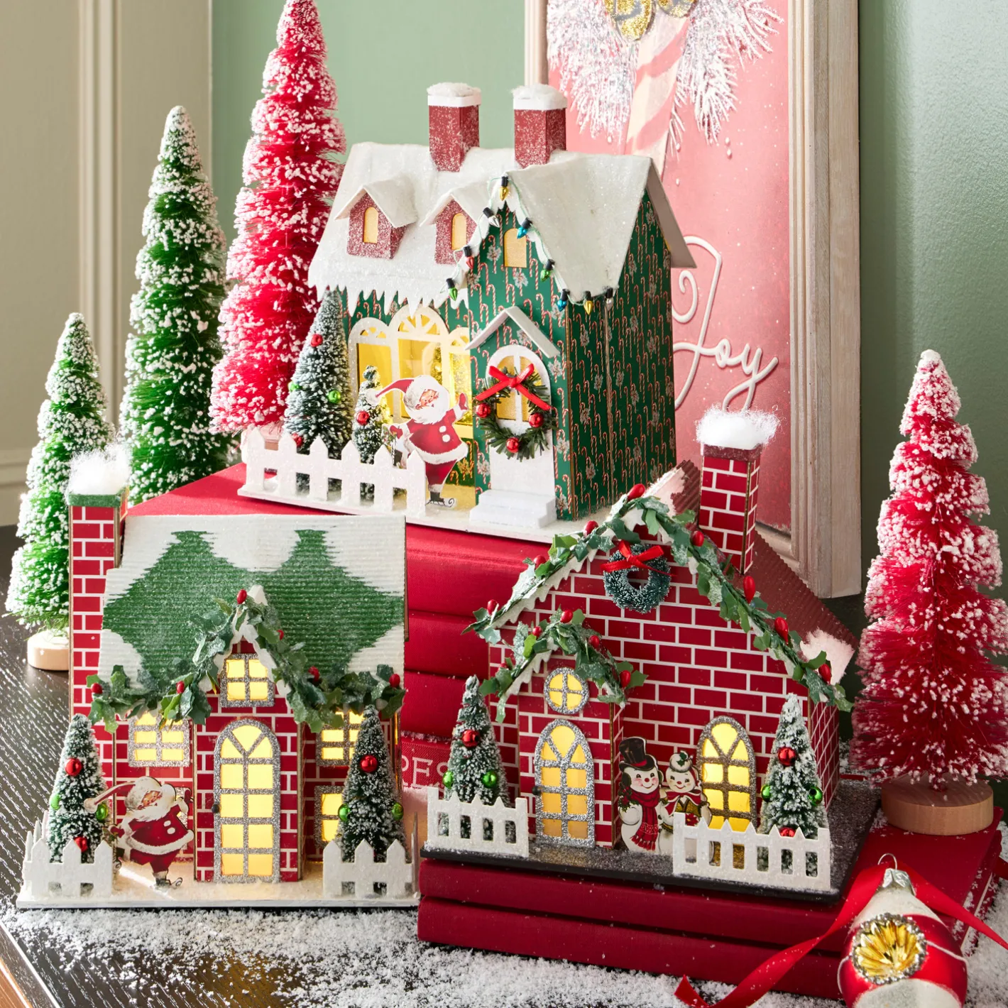 Raz Imports Raz Lighted The Magic of Christmas Candy Cane House or Brick House Hot