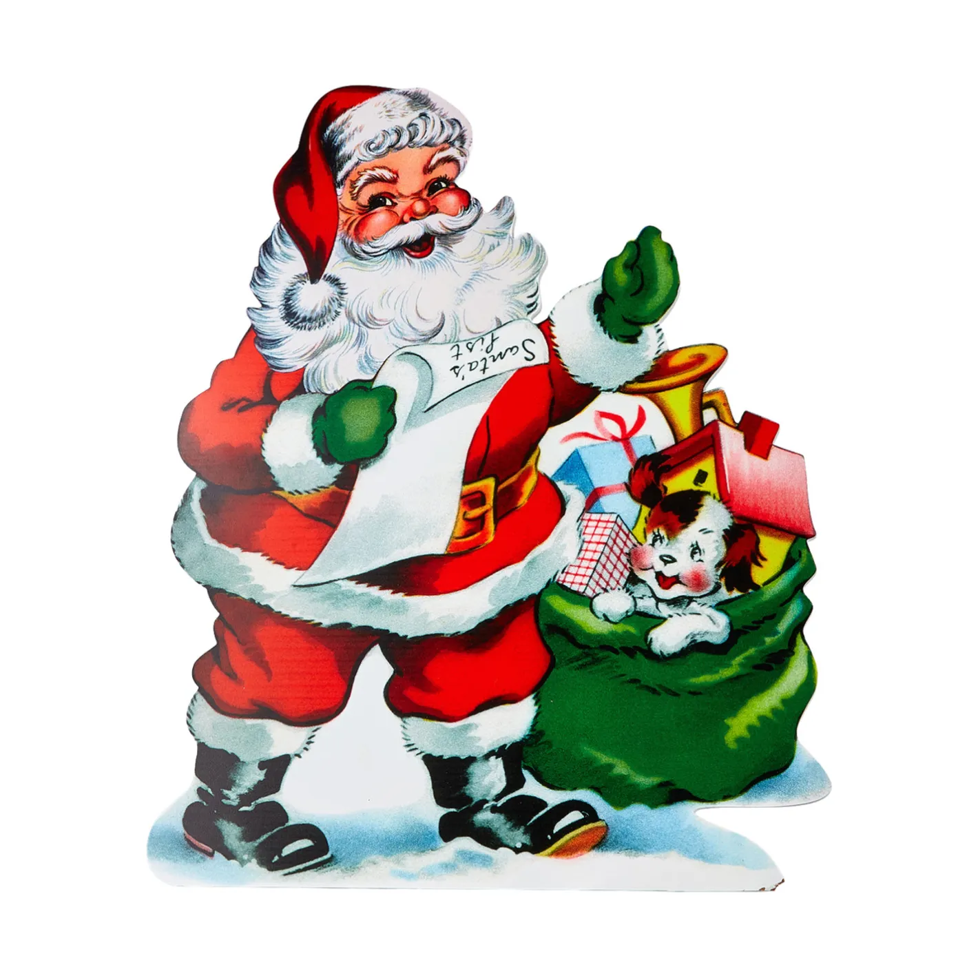 Raz Imports Raz 24"or 3' Santa with List Cut Out Christmas Decoration Best