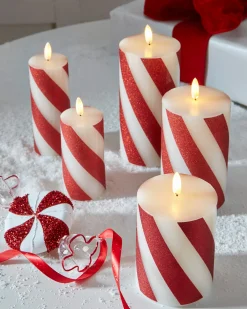 Raz Imports Raz Red and White Striped Flameless Candle Best