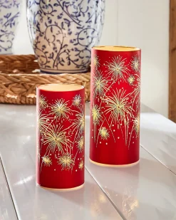 Raz Imports Raz Red Lighted Firework Battery Operated Lanterns Set of 2 4550150 Best
