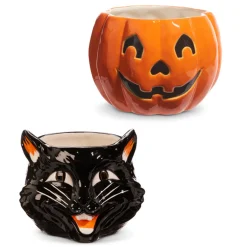 Raz Imports Raz Scaredy Cat or Jack O Lantern Container Halloween Decoration Hot