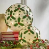 Raz Imports Raz Set of 2 Holly Leaf Battery Operated Lighted Ball Glass Christmas Decoration 4322866 Discount