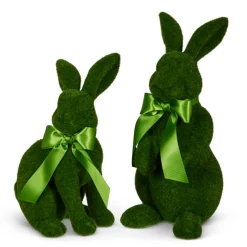 Raz Imports Raz Set of 2 Moss Rabbit Easter Decoration 4520812 Best