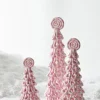 Raz Imports Raz Set of 3 Pink Peppermint Christmas Trees 4316051