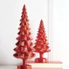 Raz Imports Raz Set of 2 Red Glass Christmas Tree Decoration 4222939 Online