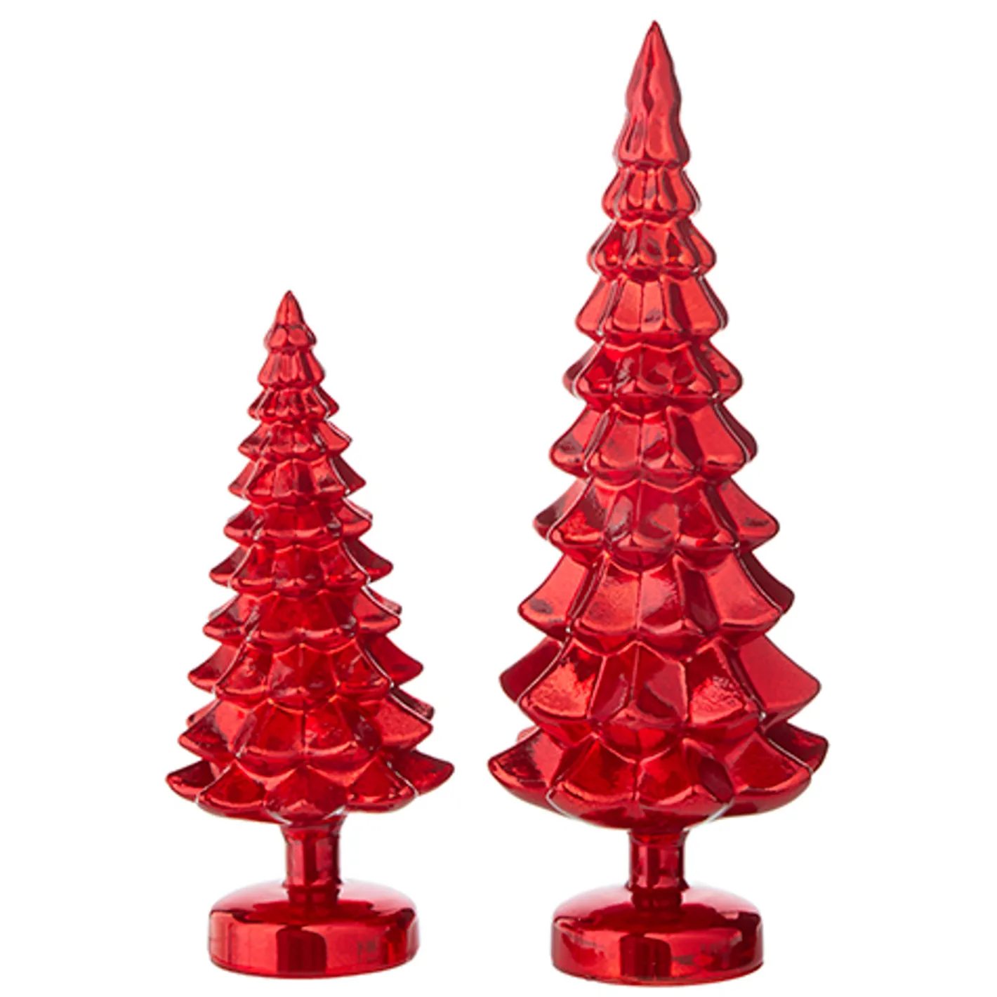 Raz Imports Raz Set of 2 Red Glass Christmas Tree Decoration 4222939 Online