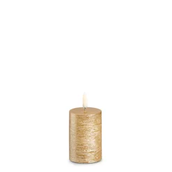 Raz Imports Raz Uyuni Rustic Gold Battery Operated Candle with Lighted Flickering Flame