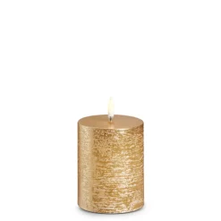 Raz Imports Raz Uyuni Rustic Gold Battery Operated Candle with Lighted Flickering Flame