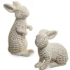 Raz Imports Raz White Basketweave Wicker Rabbits Set of 2 Easter Decorations 4411076 Outlet
