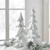 Raz Imports Raz White Carved Christmas Tree Decoration Set of 2 4401619 Best
