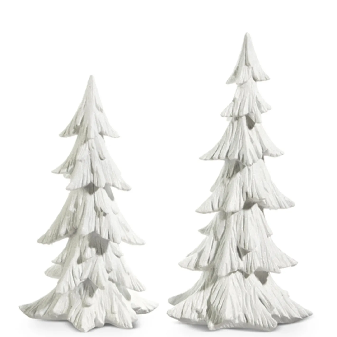 Raz Imports Raz White Carved Christmas Tree Decoration Set of 2 4401619 Best