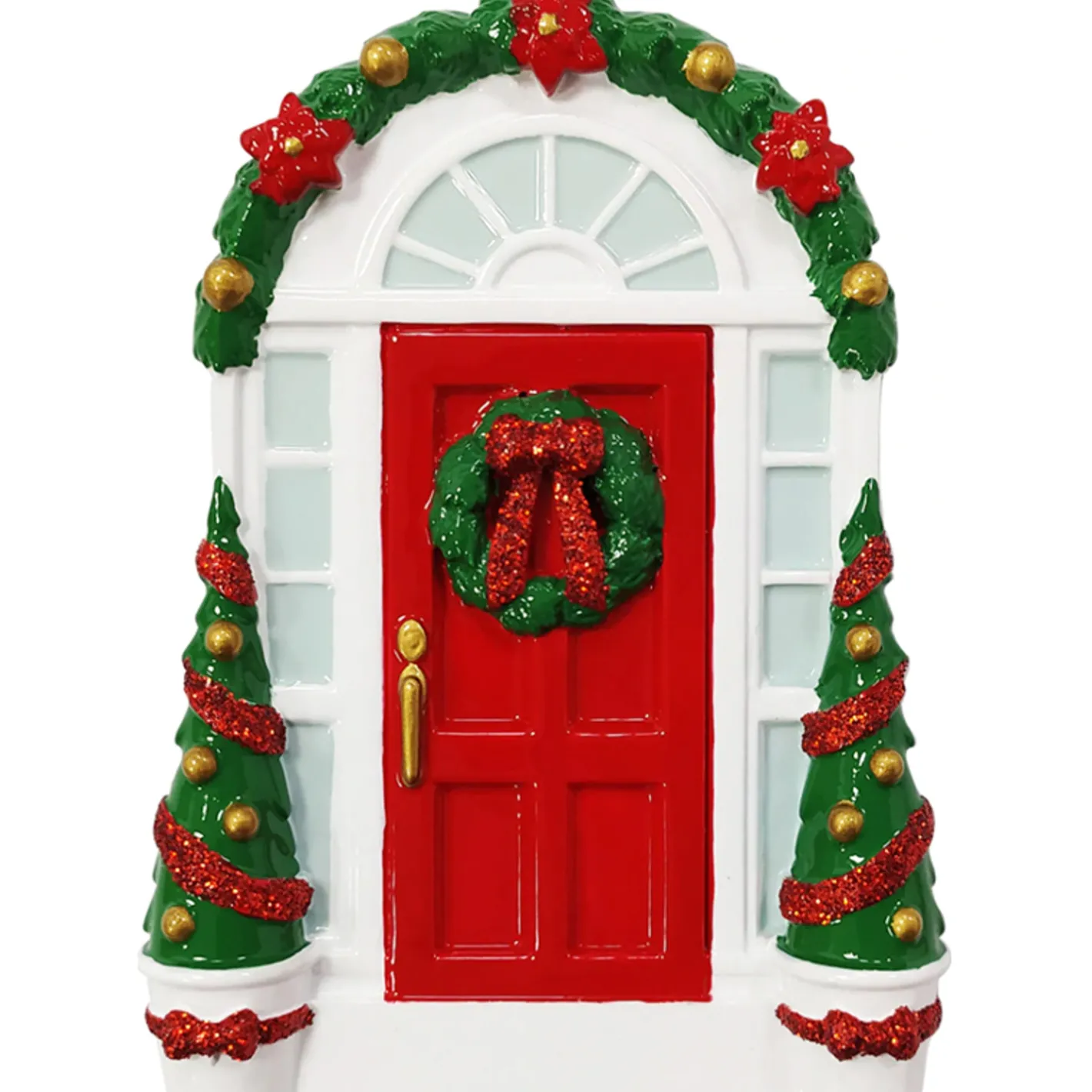 Polar X Red Door with Wreath Personalized Christmas Ornament OR2297 Discount