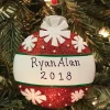Polar X Red with Snowflakes Ball Personalized Christmas Ornament Discount