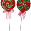 Regency International Regency 18" Set of 2 Sequin Lollipop Stem Christmas Tree Picks MTX73545 Discount