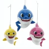 Kurt Adler Set of 3 Baby Shark Christmas Ornament Set BK1201 Online
