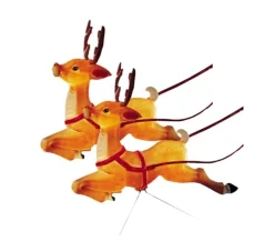 General Foam Set of 2 Reindeer Lighted Blow Mold Decorations C6490