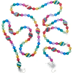 Shiny Brite Vivid Vintage 7' Tinsel Glass Christmas Tree Garland 4028188 Outlet