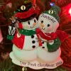 Polar X Snowman Family of 2 Personalized Christmas Ornament OR2255-2 Outlet
