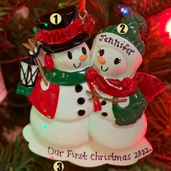 Polar X Snowman Family of 2 Personalized Christmas Ornament OR2255-2 Outlet