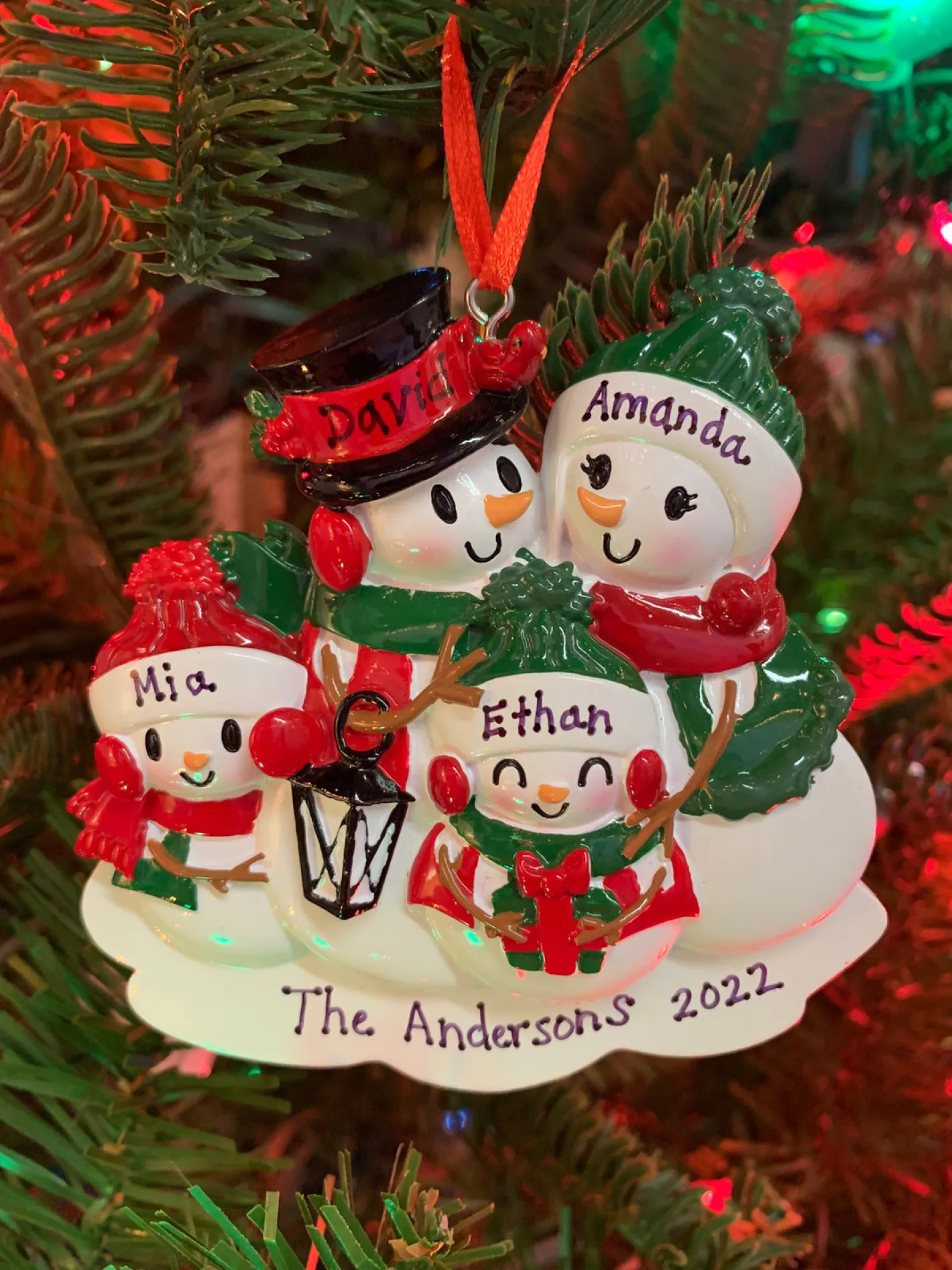 Polar X Snowman Family of 4 Personalized Christmas Ornament OR2255-4 Online