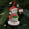 Polar X Snowman Standing By A Light Post Personalized Christmas Ornament Outlet