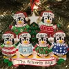Polar X Ugly Sweater Penguin Family of 6 Personalized Christmas Ornament Discount