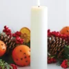 Raz Imports Uyuni 9.75" Flat Top Moving Flame White Unscented Pillar Battery Candle 4034508 Sale