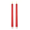 Raz Imports Uyuni 11" Moving Flame Red Taper Candle Set of 2 4134531 Discount