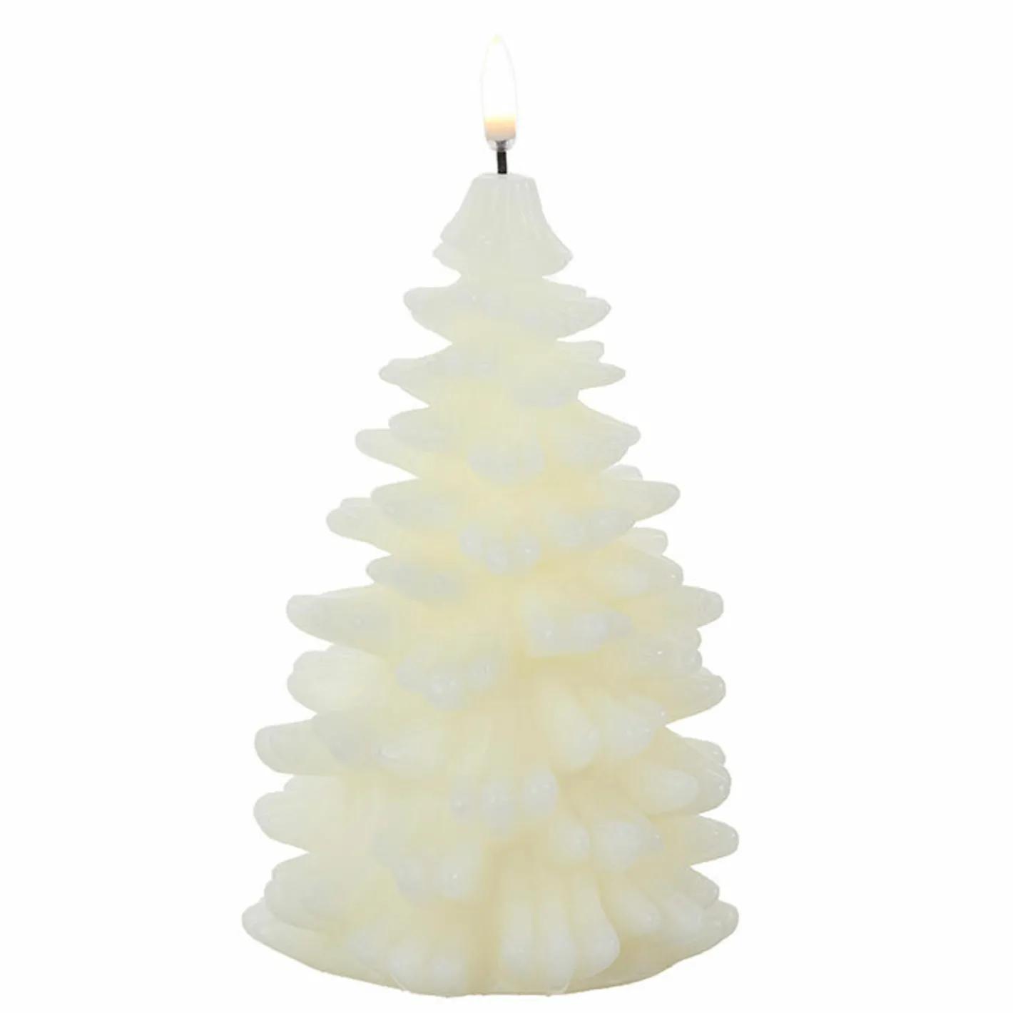 Raz Imports Uyuni 7" or 8" Ivory Christmas Tree Flicker Flame Candle Best