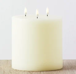 Raz Imports Uyuni 6" X 7" Large Ivory Triflame Candle 4034551 Sale