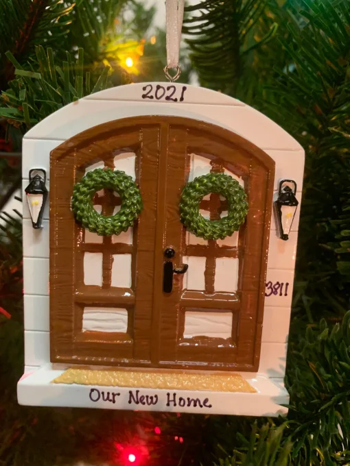 Polar X 4.25" Farm House Door Personalized Christmas Ornament OR2140 Sale