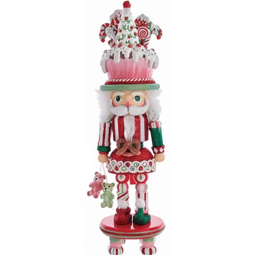 Kurt Adler 18" Hollywood Nutcracker Candy and Cake Hat Nutcracker Christmas Figure HA0588 Clearance
