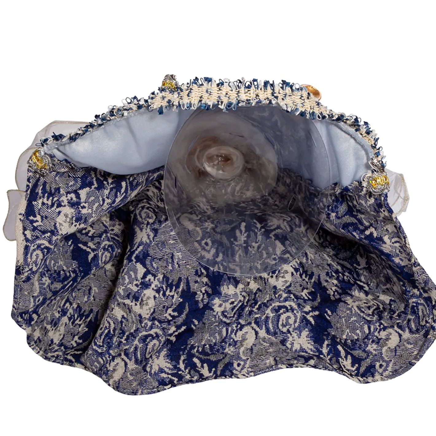 Kurt Adler 17" Indigo Blue Delft Angel Christmas Tree Topper J6099 New