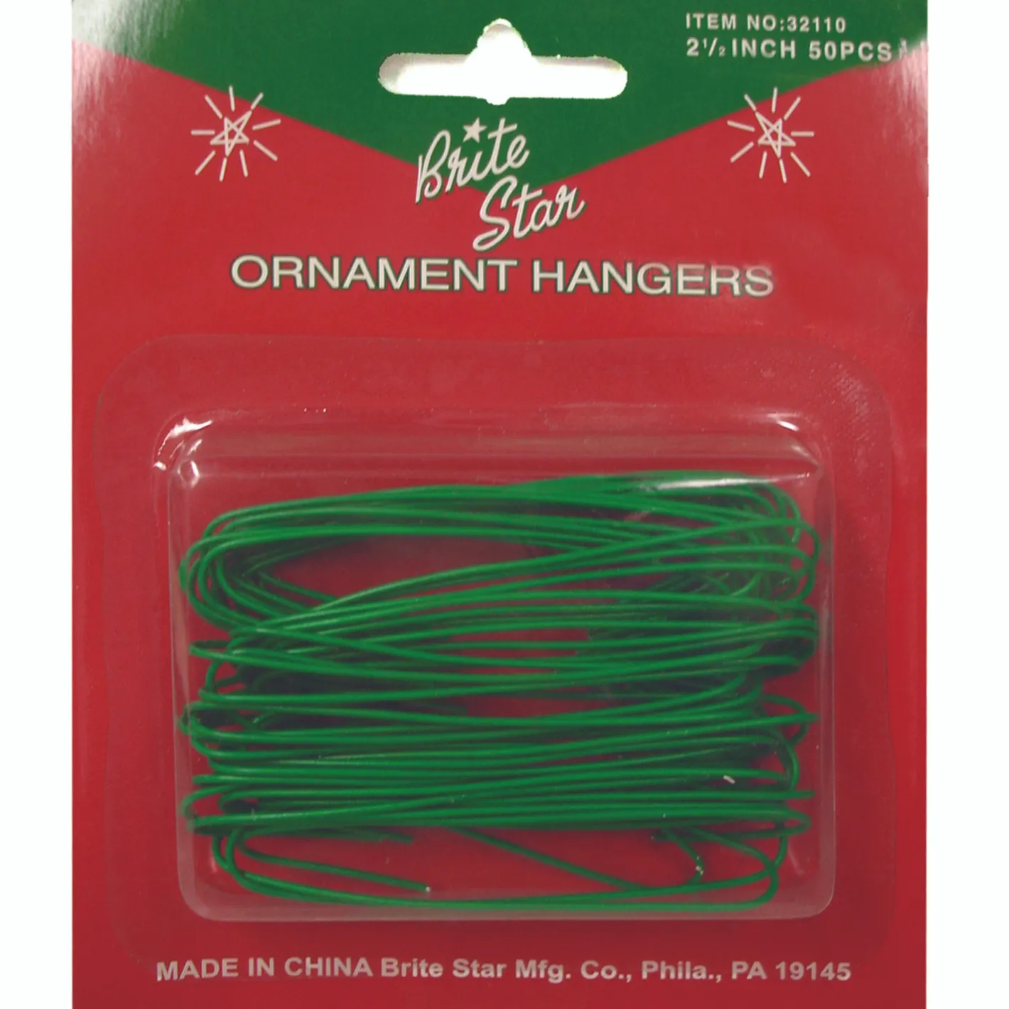 Brite Star 50 Large Green Christmas Tree Ornament Hooks Hot