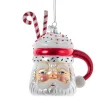 Kurt Adler 5" Noble Gems Santa Cocoa Mug Glass Christmas Ornament NBX0079 Online