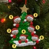 Polar X African American Christmas Tree Family of 6 Personalized Christmas Ornament AA827-6 Online